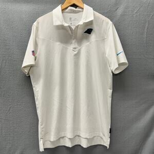 Nike White Carolina Panthers Logo Performance Polo